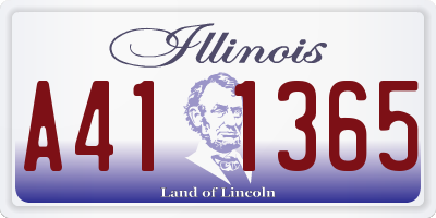 IL license plate A411365