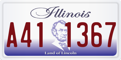 IL license plate A411367