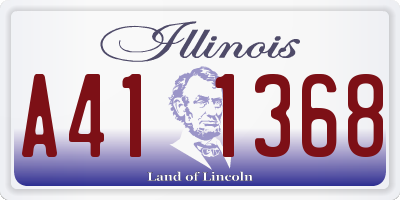 IL license plate A411368