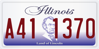 IL license plate A411370