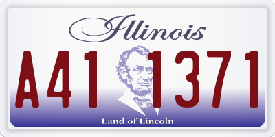 IL license plate A411371