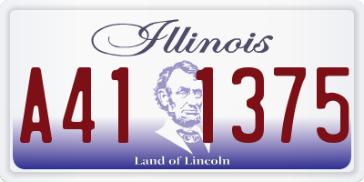 IL license plate A411375
