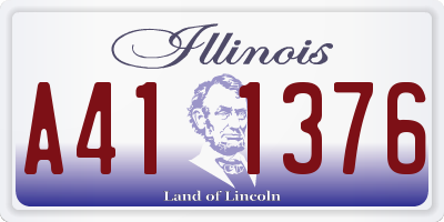 IL license plate A411376