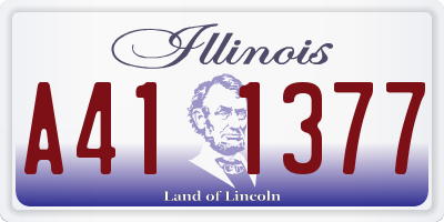 IL license plate A411377