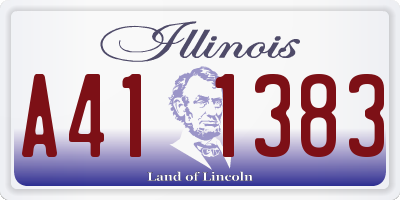 IL license plate A411383