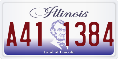 IL license plate A411384