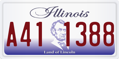IL license plate A411388