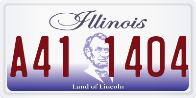 IL license plate A411404
