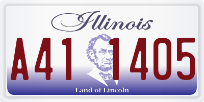 IL license plate A411405