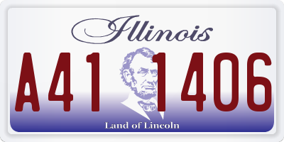 IL license plate A411406