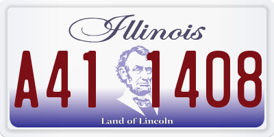 IL license plate A411408