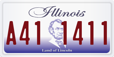 IL license plate A411411