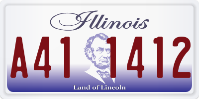 IL license plate A411412