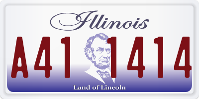 IL license plate A411414