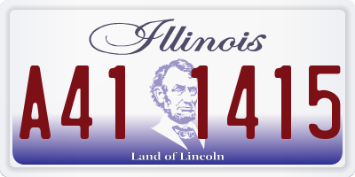 IL license plate A411415