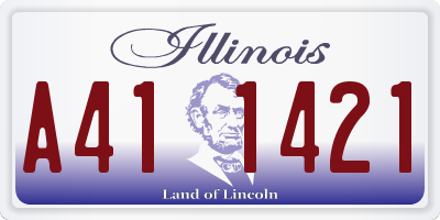 IL license plate A411421