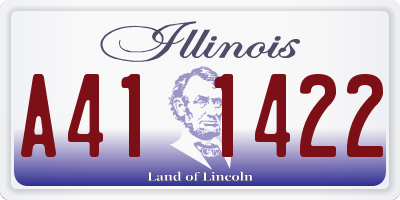 IL license plate A411422