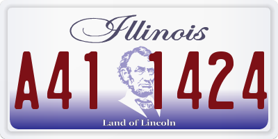 IL license plate A411424