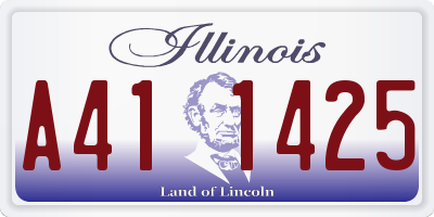 IL license plate A411425