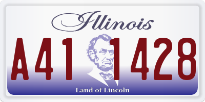 IL license plate A411428
