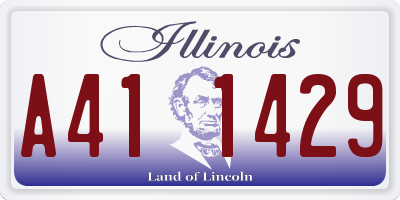 IL license plate A411429