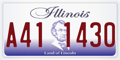 IL license plate A411430