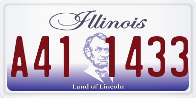 IL license plate A411433
