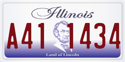 IL license plate A411434