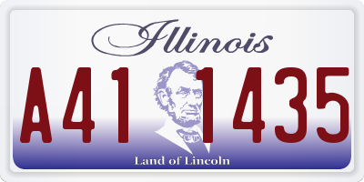 IL license plate A411435