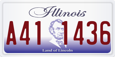 IL license plate A411436