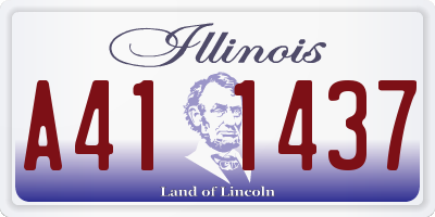 IL license plate A411437