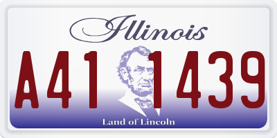 IL license plate A411439