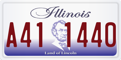 IL license plate A411440