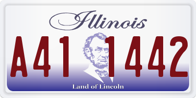 IL license plate A411442
