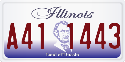 IL license plate A411443