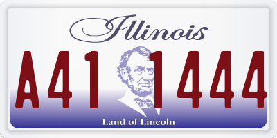 IL license plate A411444