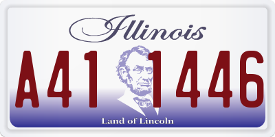 IL license plate A411446