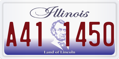 IL license plate A411450