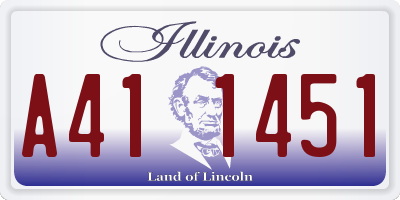 IL license plate A411451