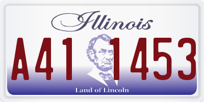 IL license plate A411453