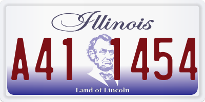 IL license plate A411454
