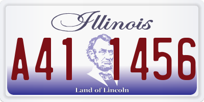 IL license plate A411456