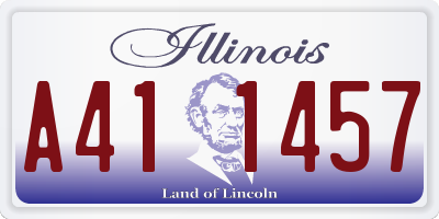 IL license plate A411457