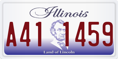 IL license plate A411459