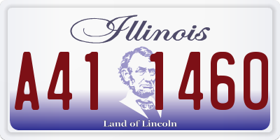 IL license plate A411460