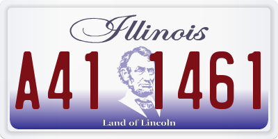IL license plate A411461