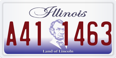 IL license plate A411463
