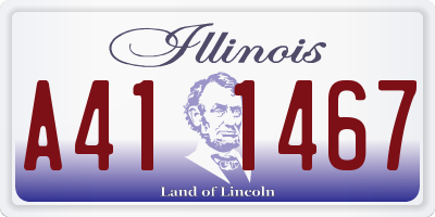 IL license plate A411467