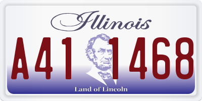 IL license plate A411468