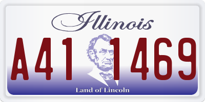 IL license plate A411469